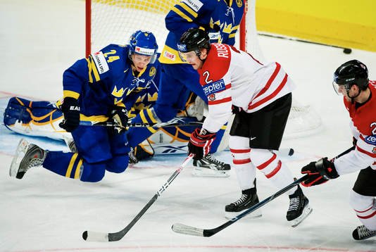 Johan Harju, Sverige, och Kris Russell, Kanada