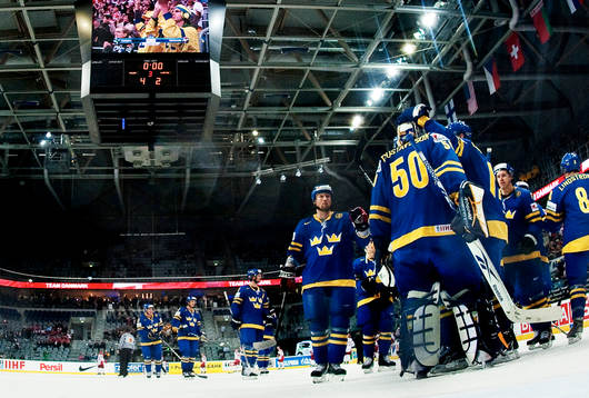 Jonas Gustavsson, målvakt, Sverige, jubel