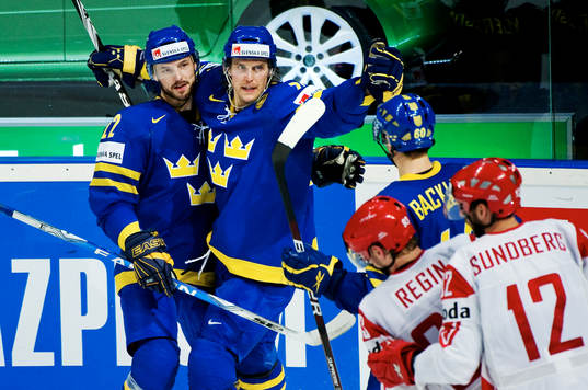 Niklas Persson och Jonas Andersson, Sverige, jubel