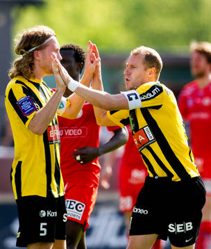 Emil Wahlström, Jonas Henriksson, Häcken, jubel