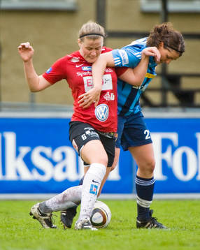 Katrin Omarsdottir, Kristianstad och Rebecca Johnson,