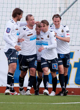 Hjalmar Öhagen, Gefle, gör 0-1. Jubel