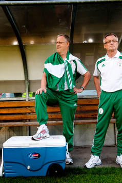 Lars Lagerbäck, förbundskapten Nigeria och Roland