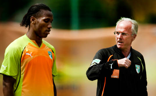 Didier Drogba, Sven-Göran Eriksson, förbundskapten