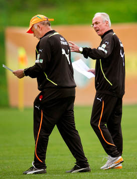 Sven-Göran Eriksson, förbundskapten Benny Lennartsson,