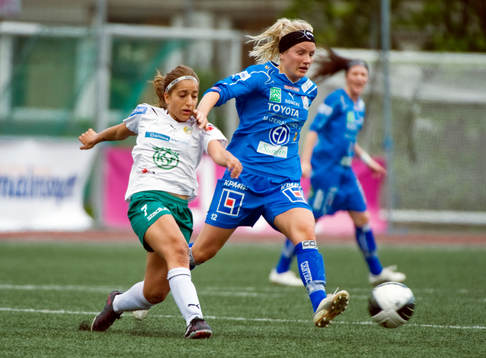 Daniella Chamoun, Hammarby och Petra Larsson, Linköping