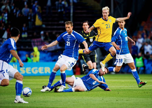 Adnan Mravac och Samir Muratovic, Bosnien, stoppar