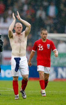 Wayne Rooney och Joe Cole, England