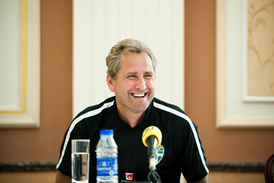 Erik Hamrén, förbundskapten, glädje