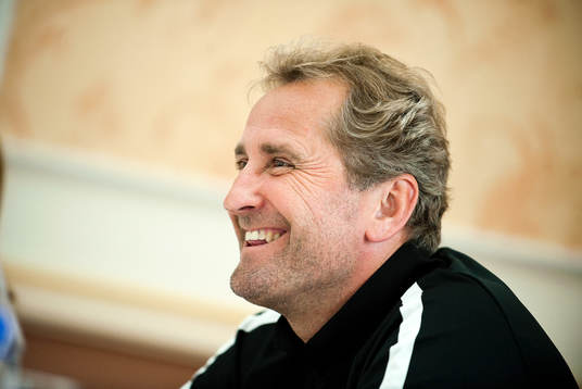 Erik Hamrén, förbundskapten, glädje