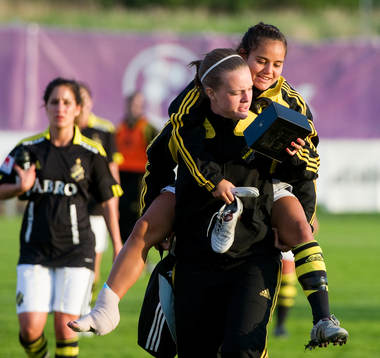 Malin Diaz, skadade sig och blev bästa spelare