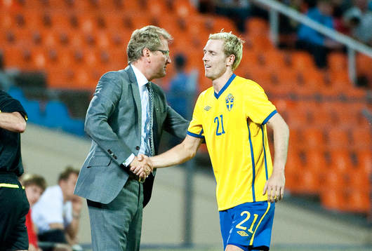 Erik Hamrén, förbundskapten, och Christian Wilhelmsson