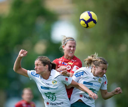 Lena Andersson och Anna Lindblom, Hammarby, Kirsty Yallop,