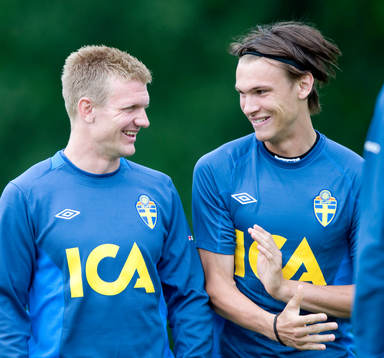 Michael Almebäck och Albin Ekdal