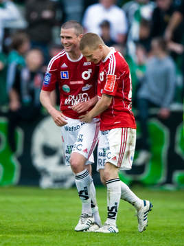 Tobias Solberg och Johan Bertilsson, glädje, jubel