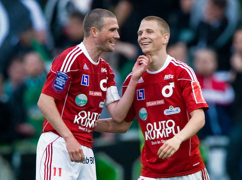 Tobias Solberg och Johan Bertilsson, glädje, jubel