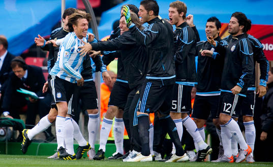 Gabriel Heinze, Argentina, jubel