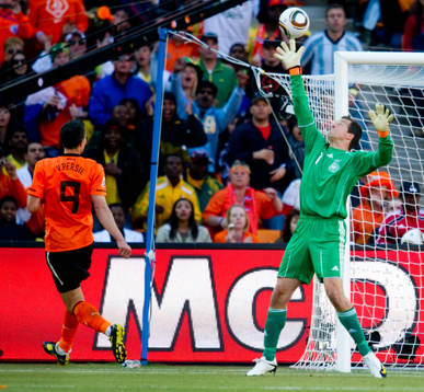 Robin van Persie, Holland, Thomas Sörensen, målvakt,