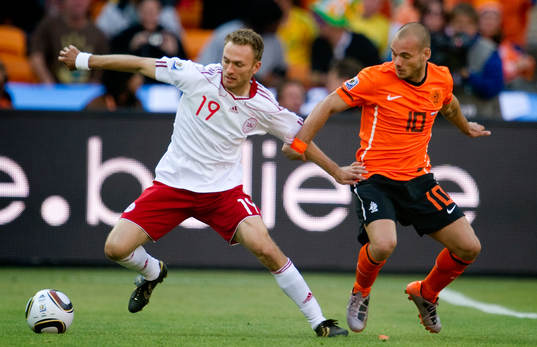 Dennis Rommedahl, Danmark, Wesley Sneijder, Holland