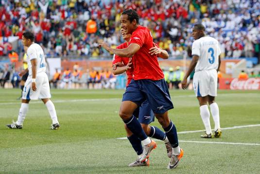 Jean Beausejour, Chile, glädje, jubel över 0-1