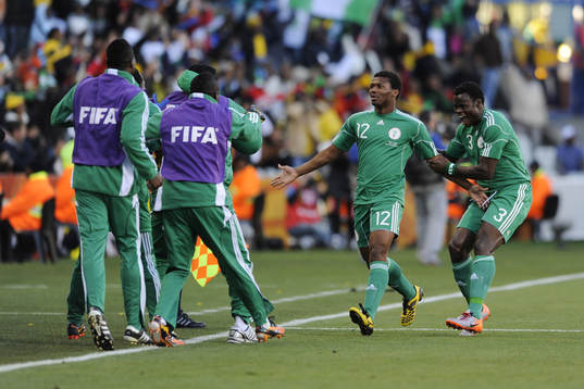Kalu Uche och Taye Taiwo, Nigeria, glädje, jubel