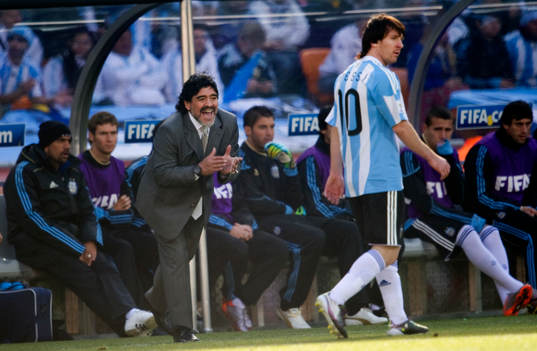 Diego Maradona, förbundskapten, Argentina, Lionel Messi