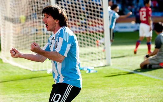 Lionel Messi, Argentina jubel