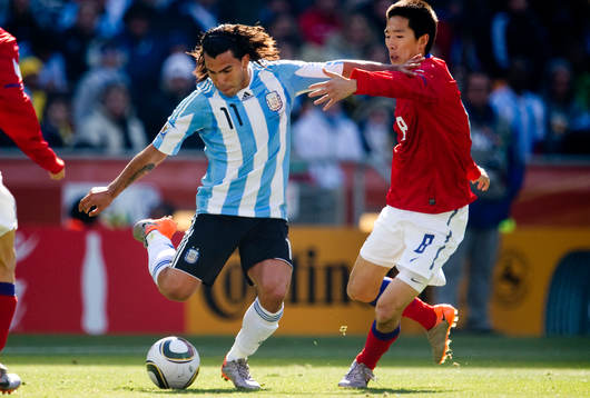 Carlos Tévez, Argentina, Kim Jung-Woo, Sydkorea