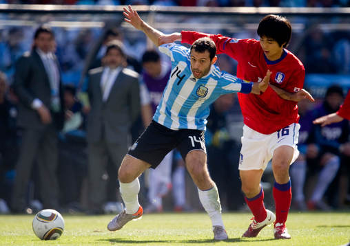 Javier Mascherano, Argentina, Ki Sung-Yueng, Sydkorea