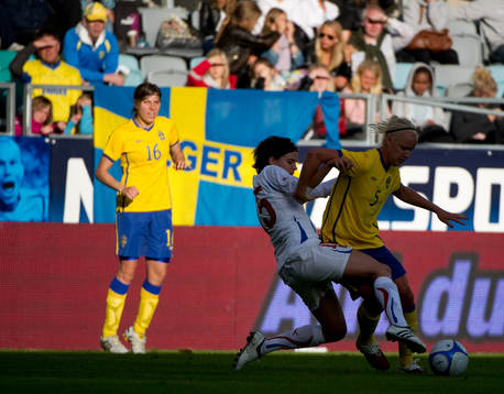 Caroline Seger, Linda Forsberg, Sverige. Adela Odehnalova,