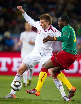 Nicklas Bendtner, Danmark, Sébastien Bassong, Kamerun