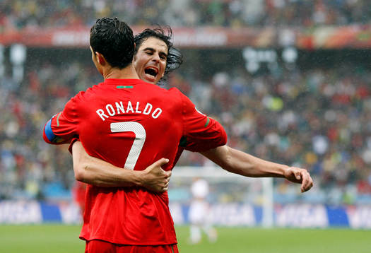 Tiago och Cristiano Ronaldo, Portugal (Jubel)