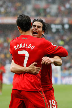 Tiago och Cristiano Ronaldo, Portugal (Jubel)