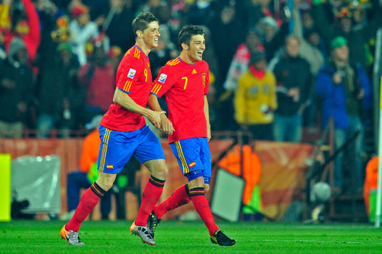Fernando Torres och David Villa, Spanien (Jubel