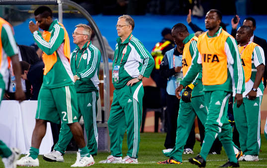 Lars Lagerbäck, förbundskapten Nigeria depp