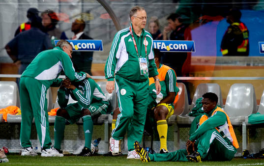 Lars Lagerbäck, förbundskapten Nigeria depp. Roland