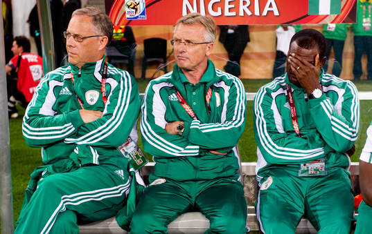 Lars Lagerbäck, förbundskapten Nigeria, Roland Andersson
