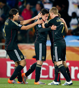 Sami Khedira, Mesut Özil, Bastian Schweinsteiger, Tyskland