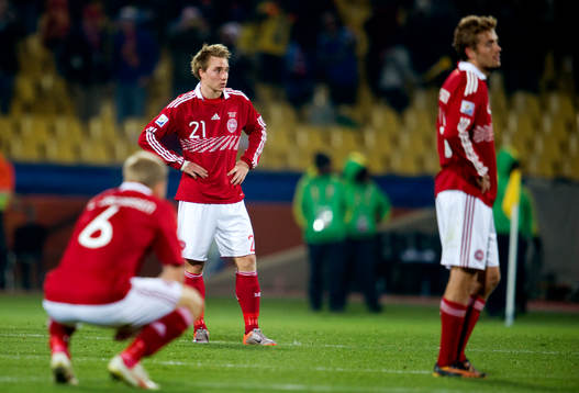 Lars Jacobsen, Christian Eriksen, Jakob Poulsen, Danmark