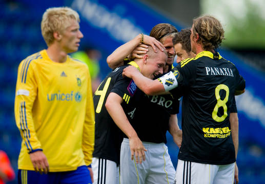 Daniel Gustavsson, AIK gjorde 1-0. Jubel