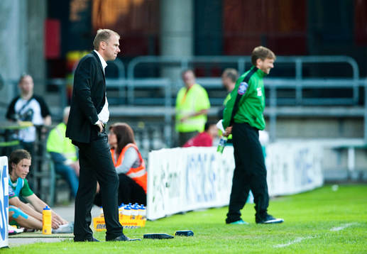 Magnus Haglund, tränare Elfsborg och Jesper Blomqvist
