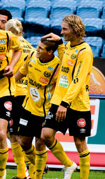 Mostapha El Kabir, Mjällby, jubel, Tobias Grahn