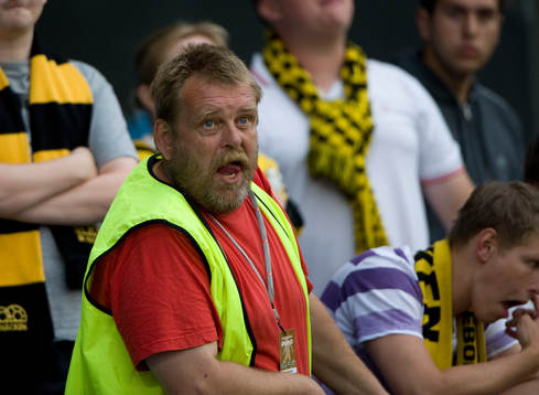 Häcken supporter, åskådare, missnöjd