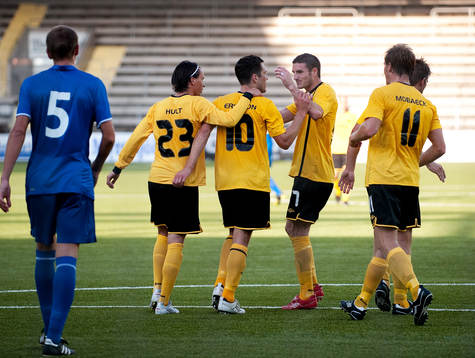 Martin Ericsson och James Keene, Elfsborg, glädje, jubel
