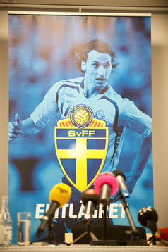 Bläddra bland fler bilder av  Fotboll, presskonferens Zlatan Ibrahimovic och Erik Hamrén