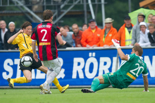 Peter Gitselov, Mjällby, Kristoffer Nordfeldt, målvakt