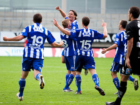 Gustav Svensson, Göteborg, gör 2-0. Jubel