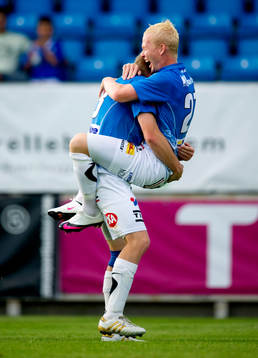 Fredrik Jensen, Trelleborg gjorde 2-1. Jubel med Mattias