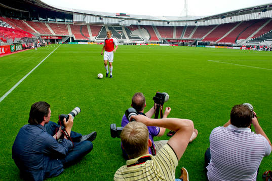 Pontus Wernbloom, inne på arenan AZ Stadion blir