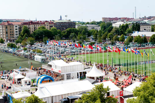 Utsikt över Heden i Göteborg, Hjärtat i Gothia Cup